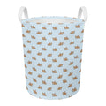 Sleeping Chihuahua Pattern Print Round Laundry Basket