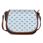 Sleeping Chihuahua Pattern Print Saddle Bag