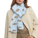 Sleeping Chihuahua Pattern Print Scarf