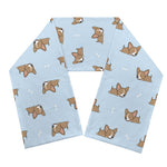 Sleeping Chihuahua Pattern Print Scarf