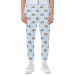 Sleeping Chihuahua Pattern Print Scuba Joggers