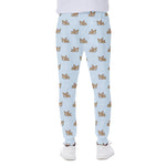 Sleeping Chihuahua Pattern Print Scuba Joggers