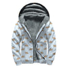 Sleeping Chihuahua Pattern Print Sherpa Lined Zip Up Hoodie