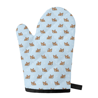 Sleeping Chihuahua Pattern Print Single Oven Mitt