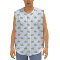 Sleeping Chihuahua Pattern Print Sleeveless Baseball Jersey
