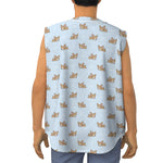 Sleeping Chihuahua Pattern Print Sleeveless Baseball Jersey