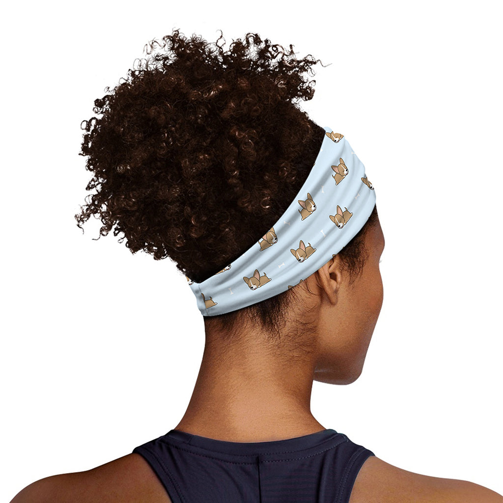 Sleeping Chihuahua Pattern Print Sports Headband
