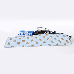 Sleeping Chihuahua Pattern Print Sports Towel