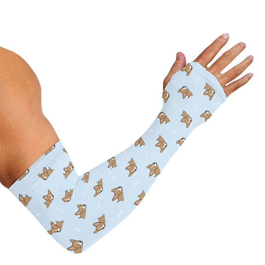 Sleeping Chihuahua Pattern Print Sun Protection Arm Sleeves