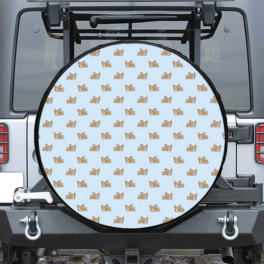 Sleeping Chihuahua Pattern Print Tire Cover