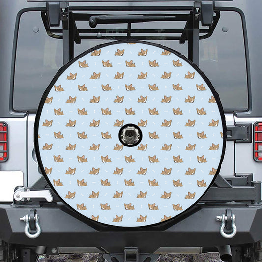 Sleeping Chihuahua Pattern Print Tire Cover With Camera Hole