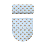 Sleeping Chihuahua Pattern Print Toilet Lid And Tank Cover Set