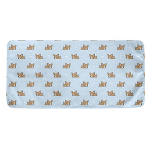 Sleeping Chihuahua Pattern Print Towel