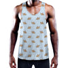 Sleeping Chihuahua Pattern Print Training Tank Top