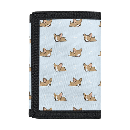 Sleeping Chihuahua Pattern Print Trifold Wallet