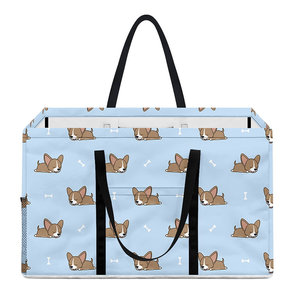 Sleeping Chihuahua Pattern Print Utility Tote Bag