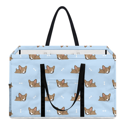 Sleeping Chihuahua Pattern Print Utility Tote Bag