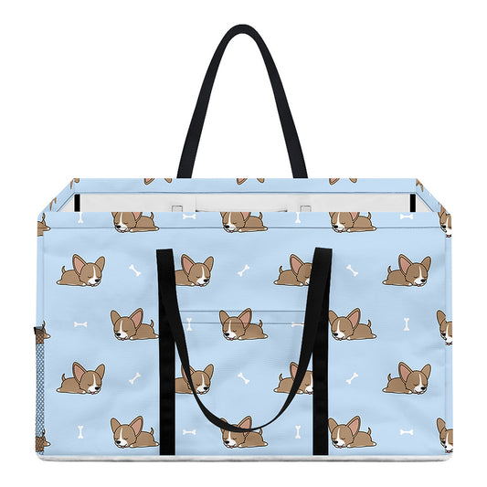Sleeping Chihuahua Pattern Print Utility Tote Bag