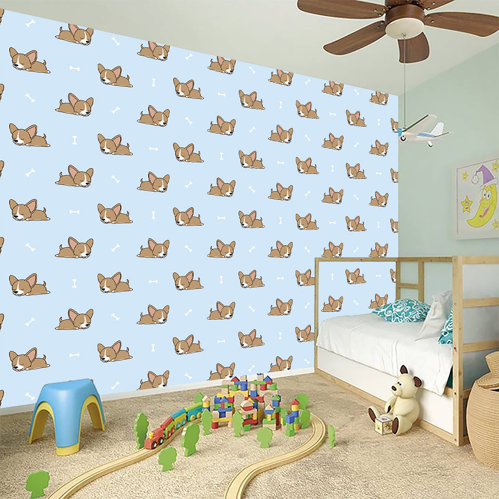 Sleeping Chihuahua Pattern Print Wall Sticker