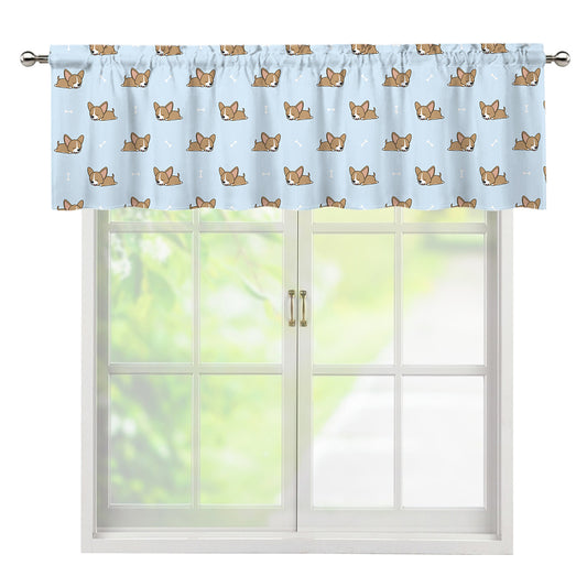 Sleeping Chihuahua Pattern Print Window Valance