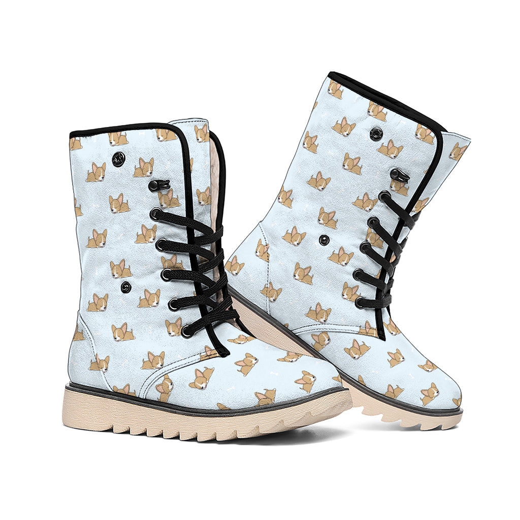 Sleeping Chihuahua Pattern Print Winter Boots