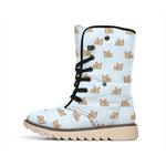 Sleeping Chihuahua Pattern Print Winter Boots