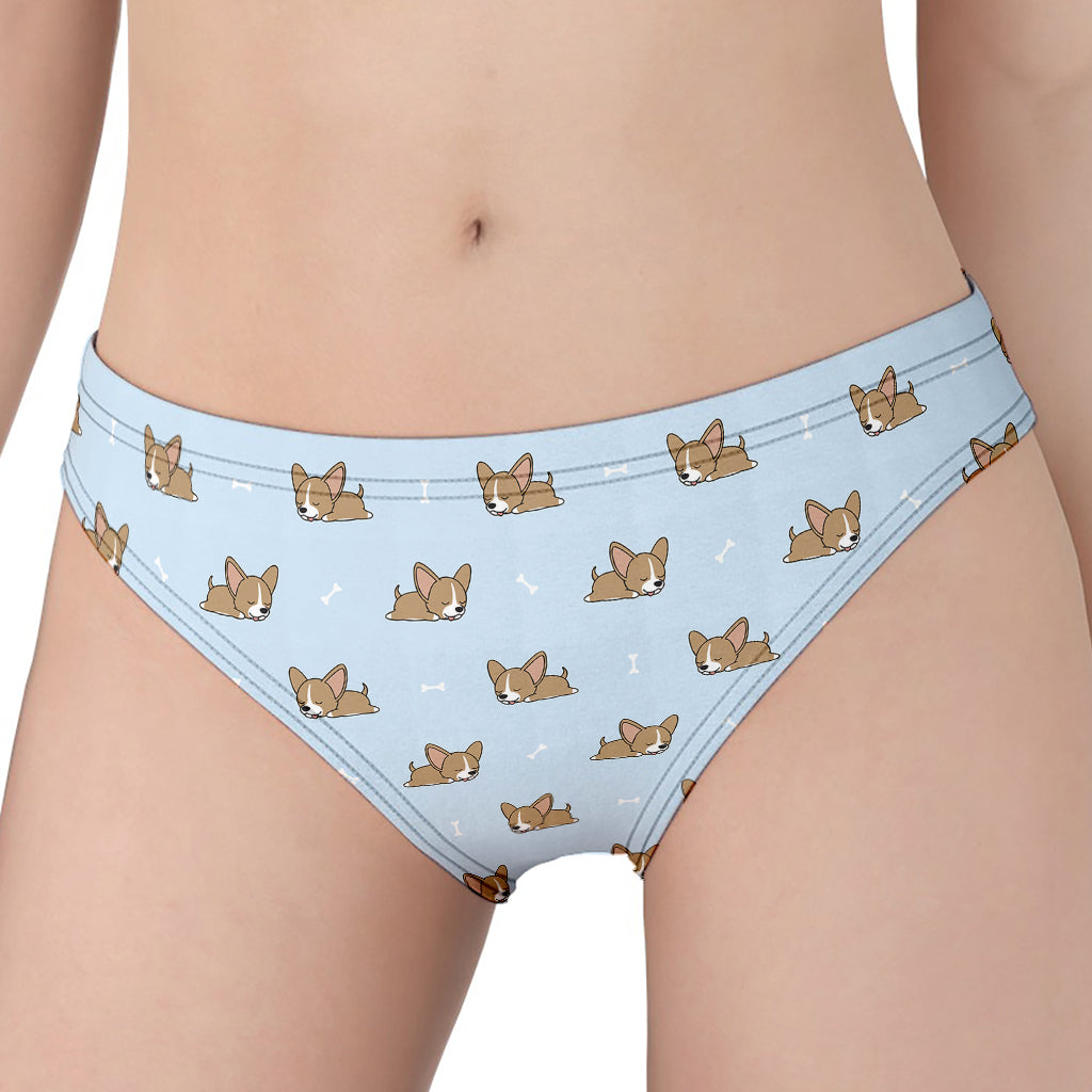 Sleeping Chihuahua Pattern Print Women's Panties