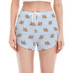 Sleeping Chihuahua Pattern Print Women's Split Running Shorts