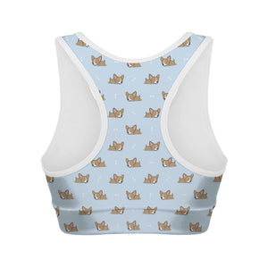 Sleeping Chihuahua Pattern Print Women's Sports Bra