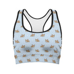 Sleeping Chihuahua Pattern Print Women's Sports Bra