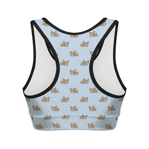 Sleeping Chihuahua Pattern Print Women's Sports Bra