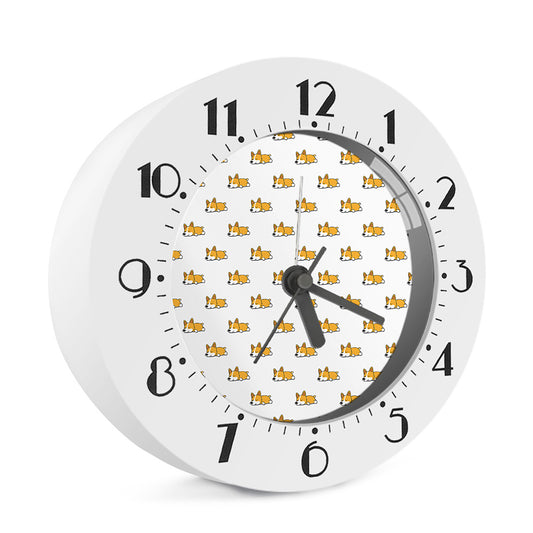 Sleeping Corgi Pattern Print Alarm Clock