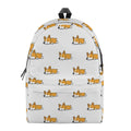 Sleeping Corgi Pattern Print School Backpack