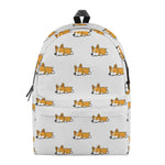 Sleeping Corgi Pattern Print Backpack