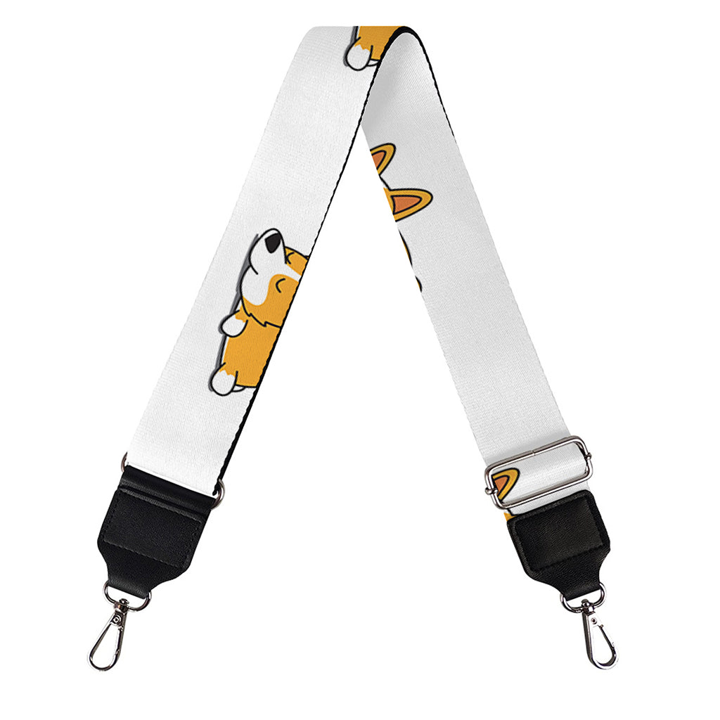 Sleeping Corgi Pattern Print Bag Strap