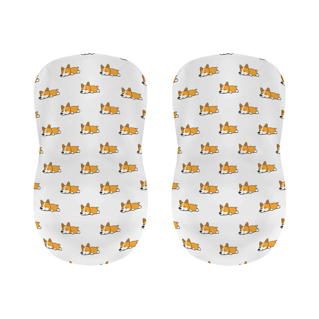 Sleeping Corgi Pattern Print Bar Stool Covers