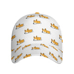 Sleeping Corgi Pattern Print Baseball Cap
