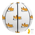 Sleeping Corgi Pattern Print Basketball