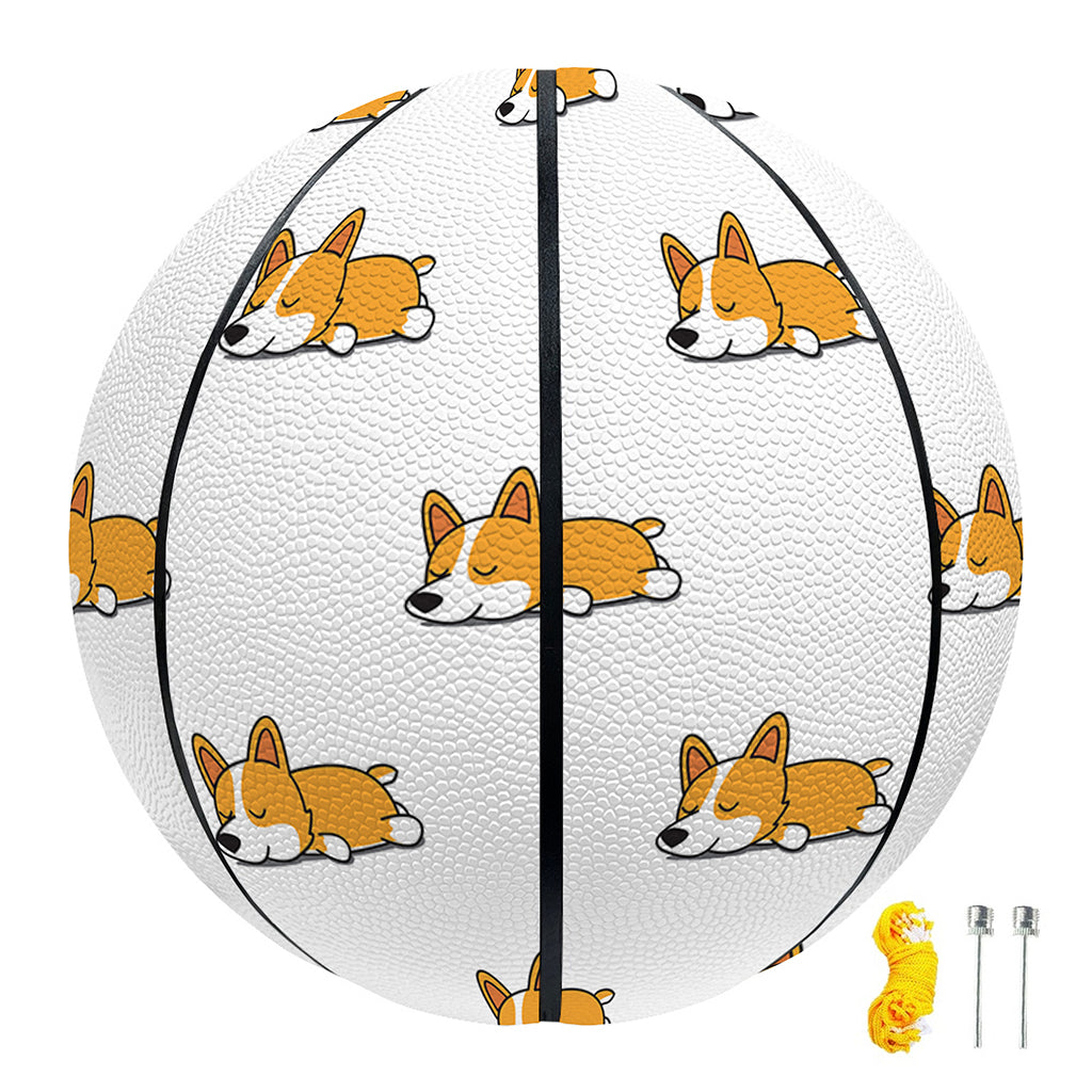Sleeping Corgi Pattern Print Basketball