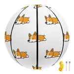 Sleeping Corgi Pattern Print Basketball
