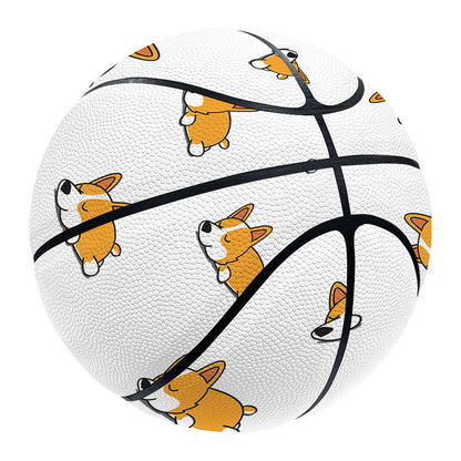 Sleeping Corgi Pattern Print Basketball