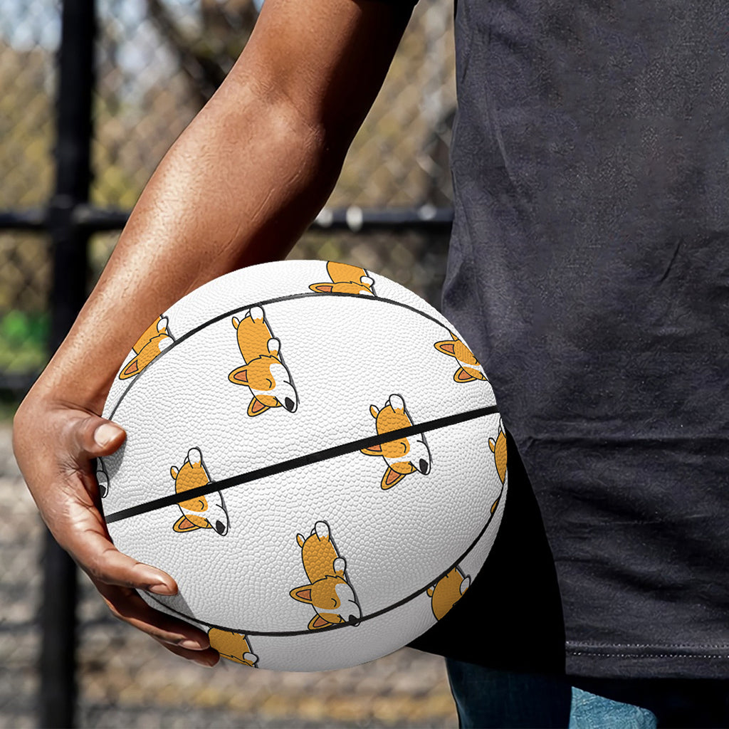 Sleeping Corgi Pattern Print Basketball