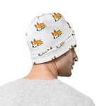 Sleeping Corgi Pattern Print Beanie