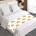 Sleeping Corgi Pattern Print Bed Runner