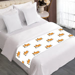 Sleeping Corgi Pattern Print Bed Runner