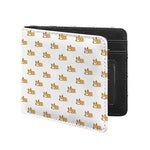 Sleeping Corgi Pattern Print Bifold Wallet