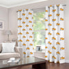 Sleeping Corgi Pattern Print Blackout Grommet Curtains