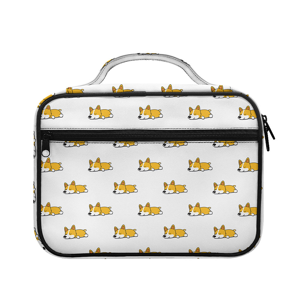 Sleeping Corgi Pattern Print Briefcase Bible Bag