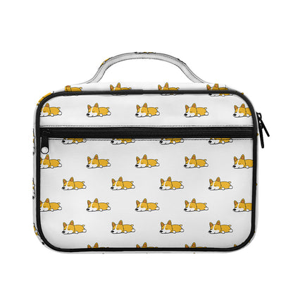 Sleeping Corgi Pattern Print Briefcase Bible Bag
