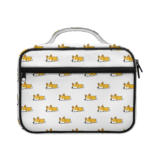 Sleeping Corgi Pattern Print Briefcase Bible Bag